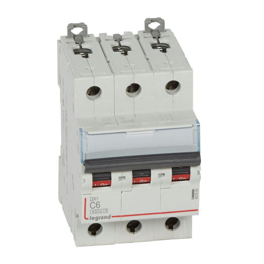 Installatieautomaat DX³ 6000A/10kA 3-polig C-karakteristiek 6A