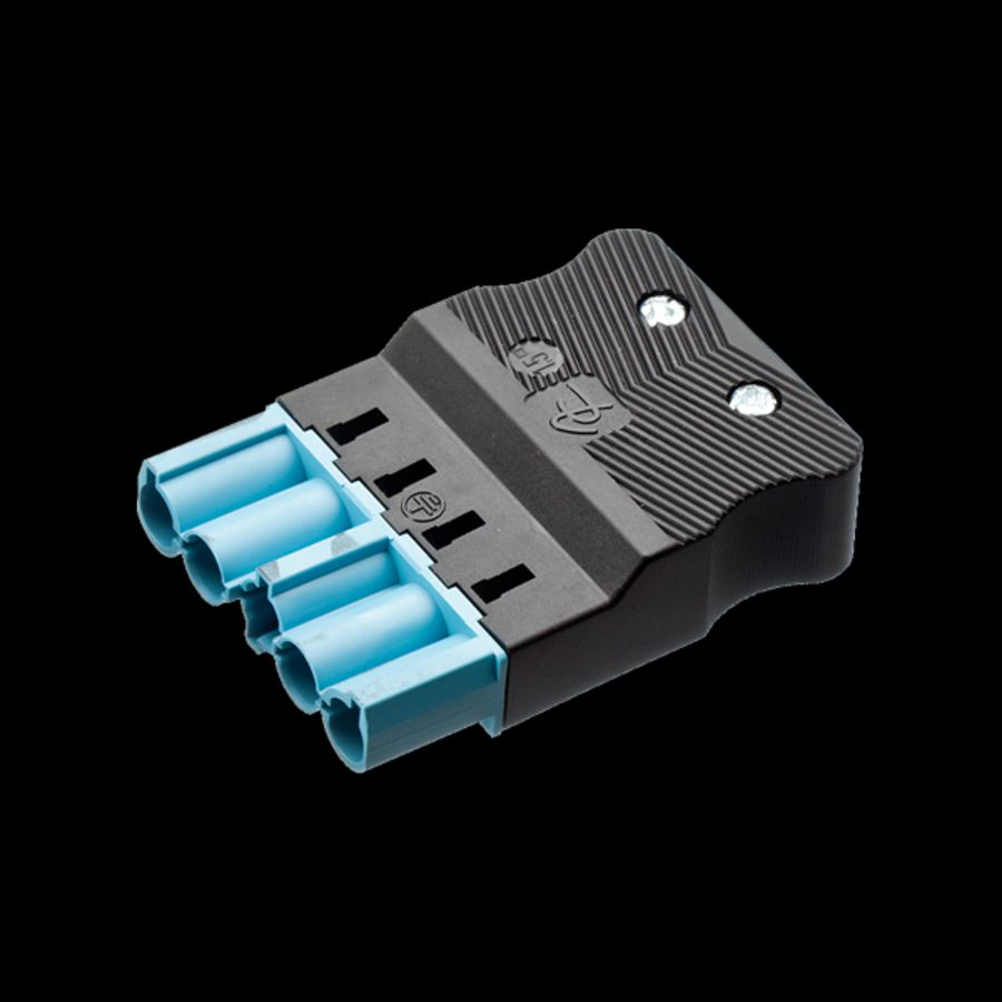 Steker vlak 5-polig 1,5mm² male pastelblauw + trekontl DALI (AC166 GSTF/515)