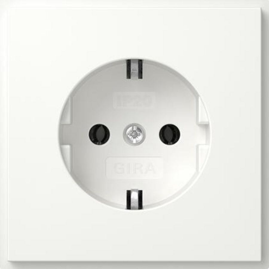 wandcontactdoos met randaarde (IP20) Gira TX_44 zuiver wit