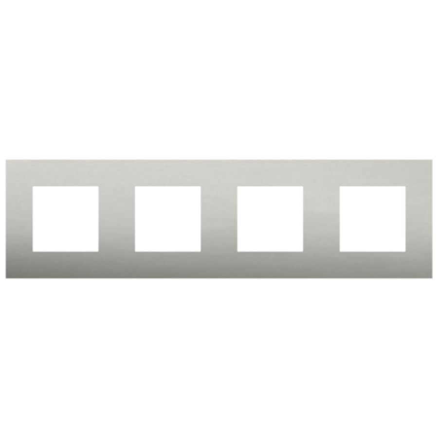 4-voudig afdekplaat hoh 71mm Pure stainless steel