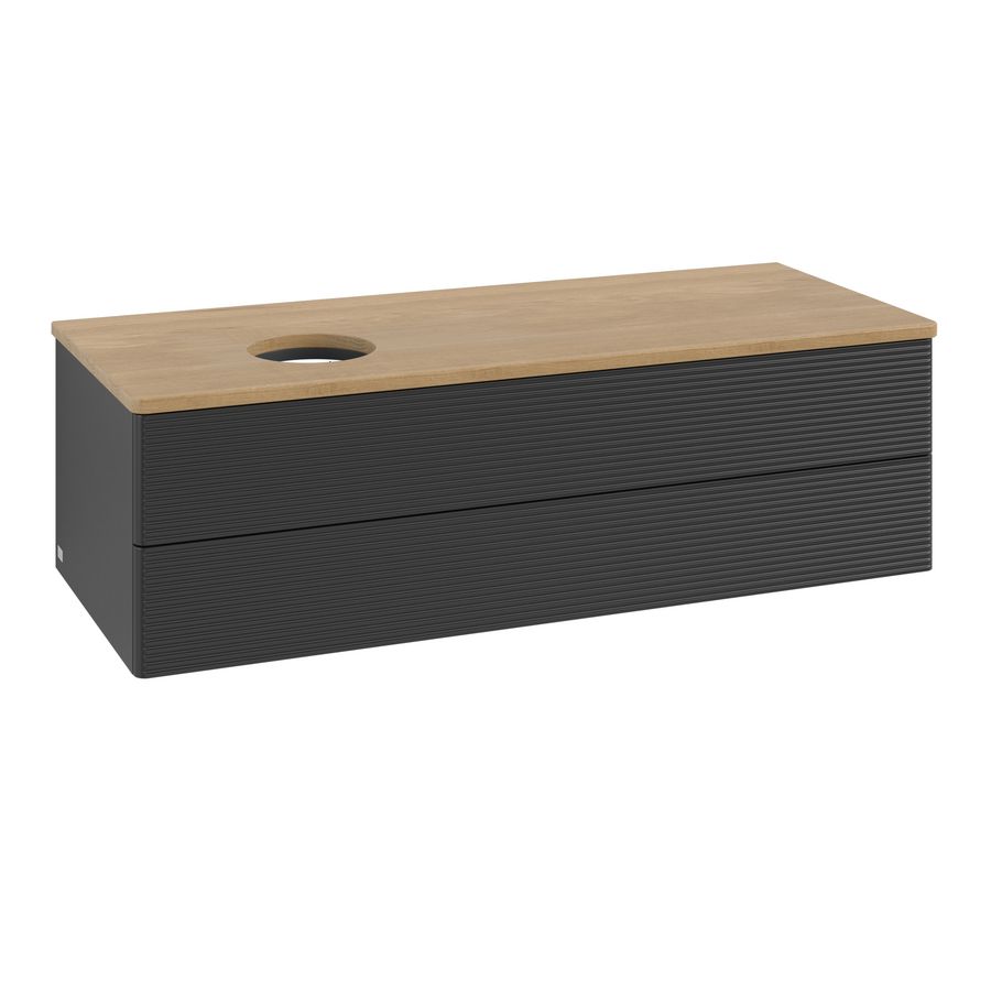 Wastafelonderkast Antao 1200x360x500mm Black Matt Lacquer K22111PD