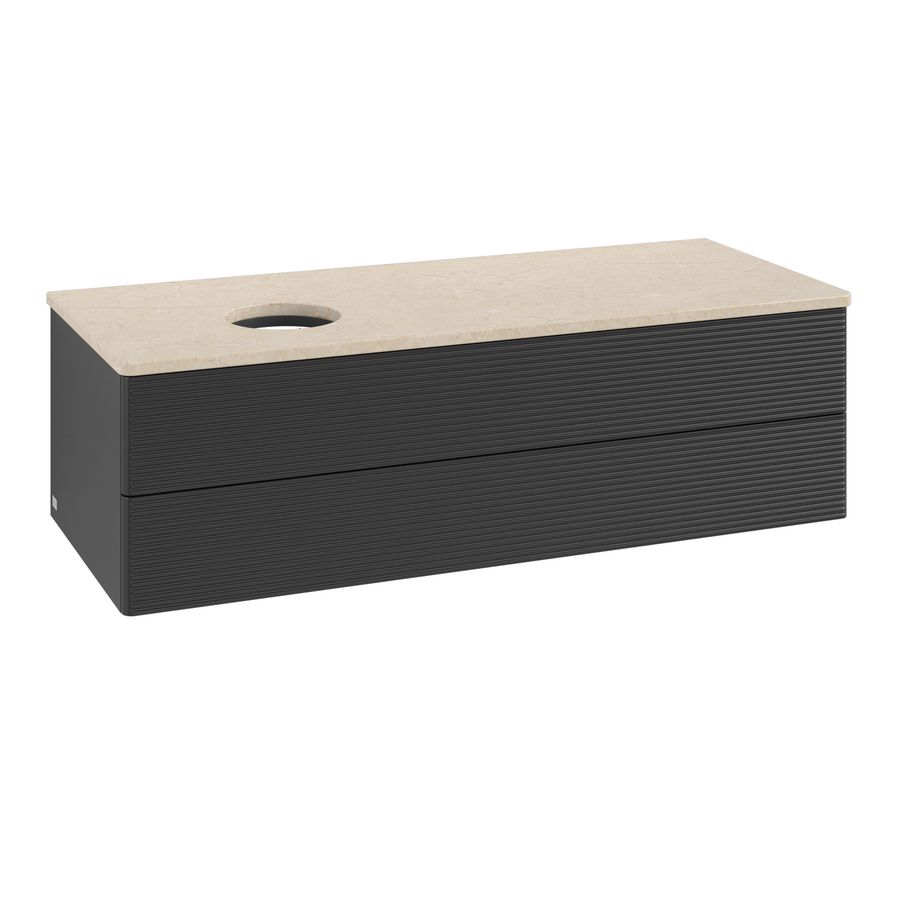 Wastafelonderkast Antao 1200x360x500mm Black Matt Lacquer K22113PD
