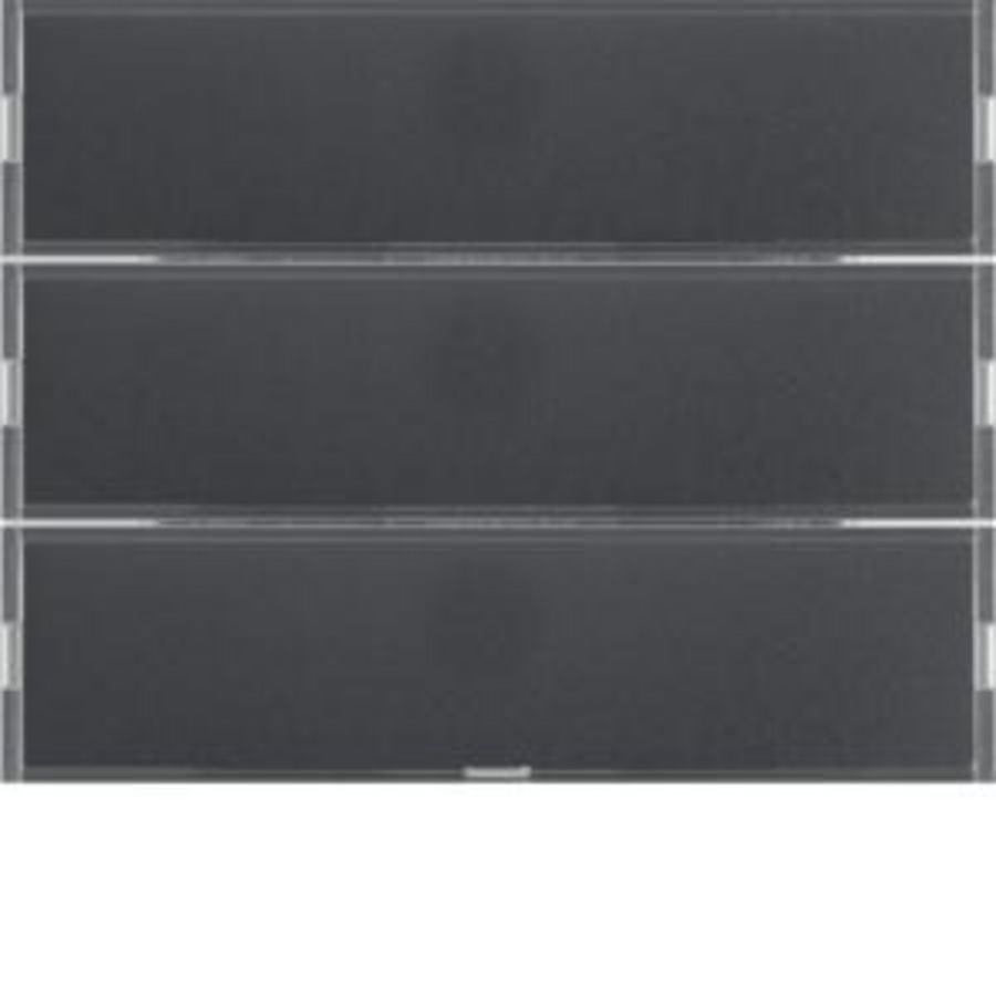 Drukknop opzetmodule 3-v tekstv. berker K antraciet