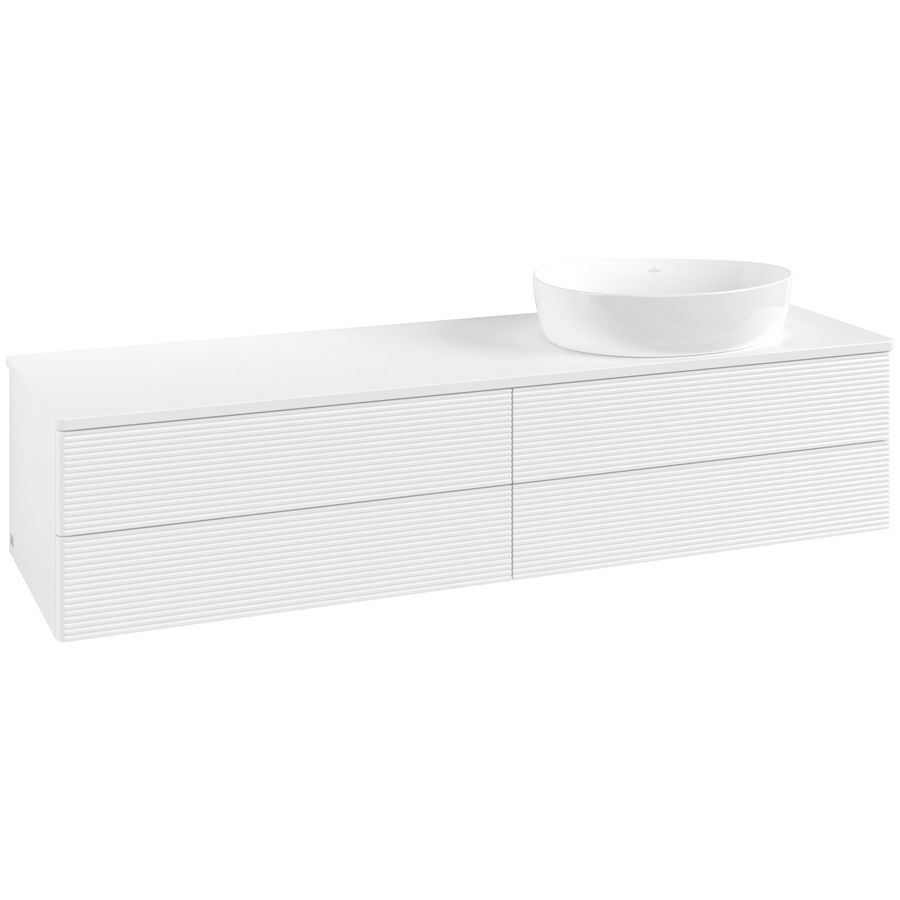 Wastafelonderkast Antao 1600x360x500mm White Matt Lacquer K27110MT
