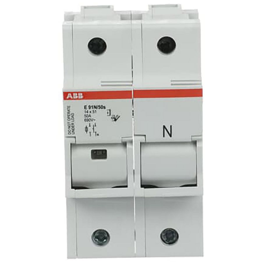 Zekeringhouder voor 14x 51mm zekeringen 1p+N max 50A+indica