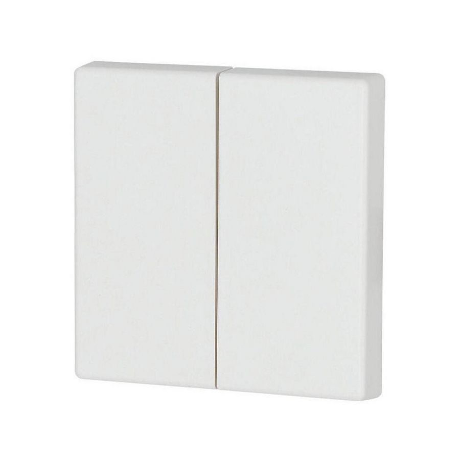 Schakelwip 2-voudig mat zonder LED wit VVE=10