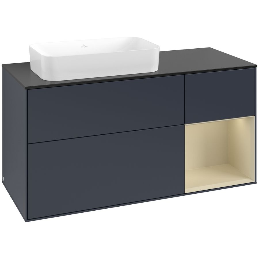 Wastafelonderkast Finion 1200x603x501mm Mid.Blue Matt Lacquer G692HJHG