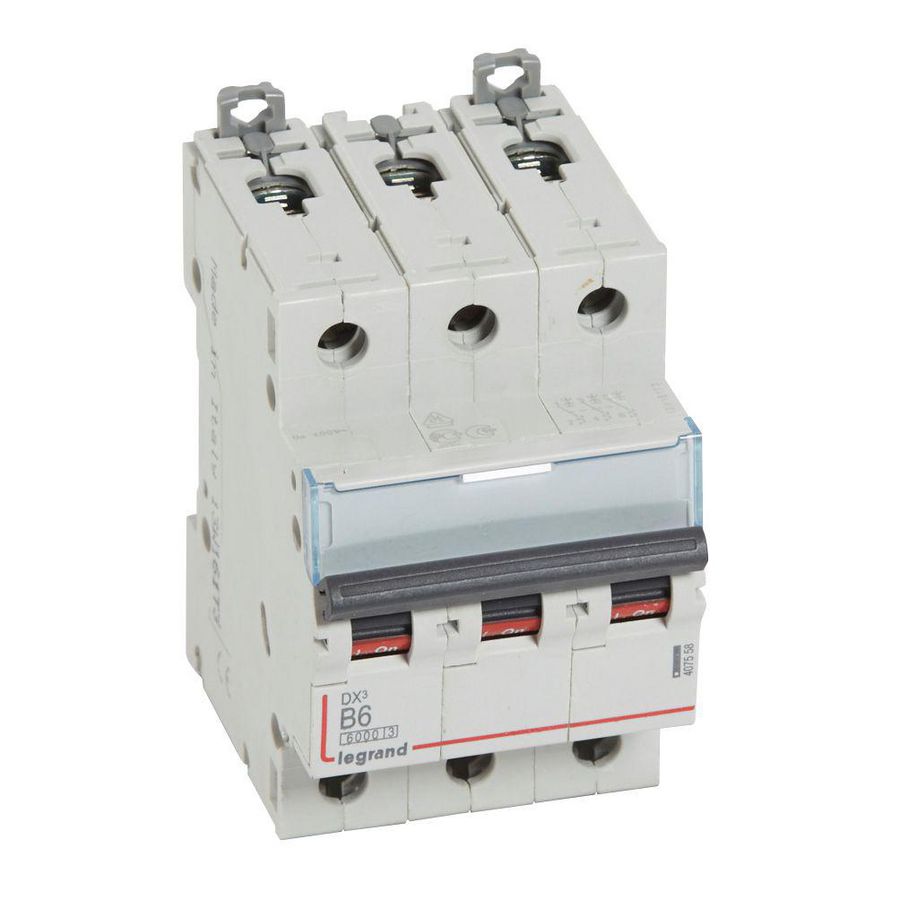 Installatieautomaat DX³ 6000A/10kA 3-polig B-karakteristiek 06