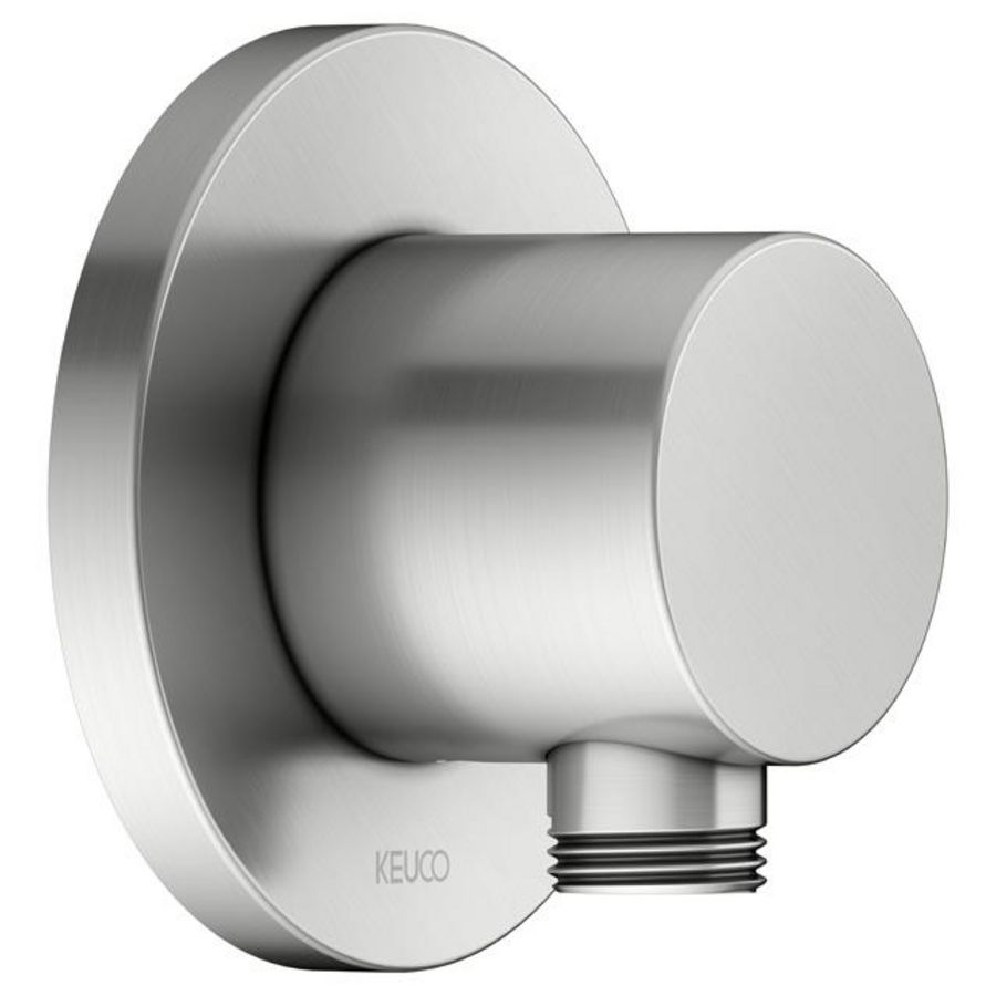 Slangaansl/DN 15 rond/m/ terugstroombeveiliging roestvrij st