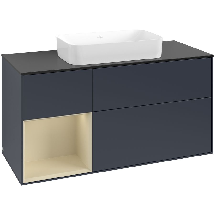 Wastafelonderkast Finion 1200x603x501mm Mid.Blue Matt Lacquer G702HJHG