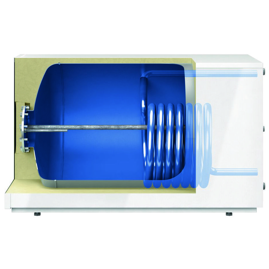 Voorraadboiler C.AC 150/1_B Liggend Isol Storatherm wit