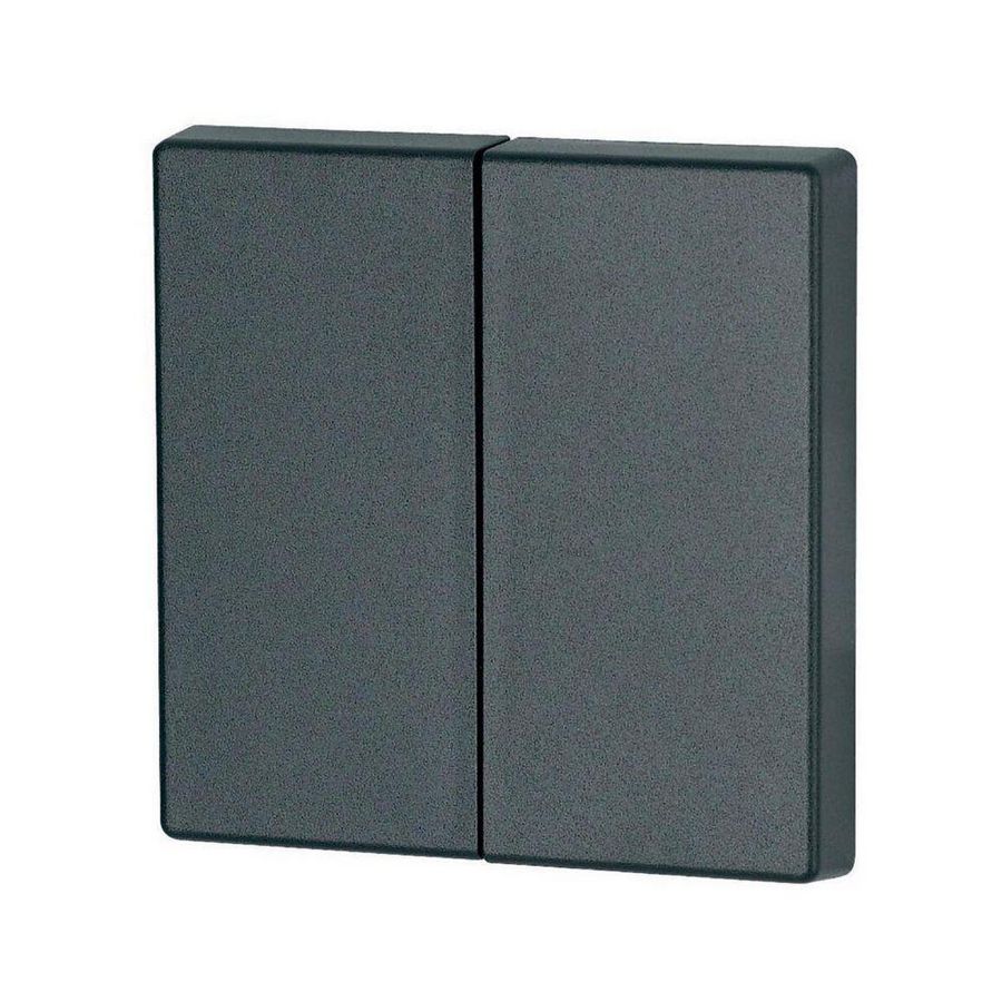 Schakelwip 2-voudig mat zonder LED antraciet VVE=10