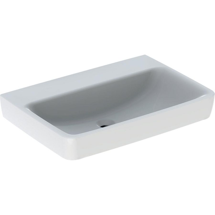 Renova Plan wastafel 70x48cm zonder kraangat zonder overloop wit