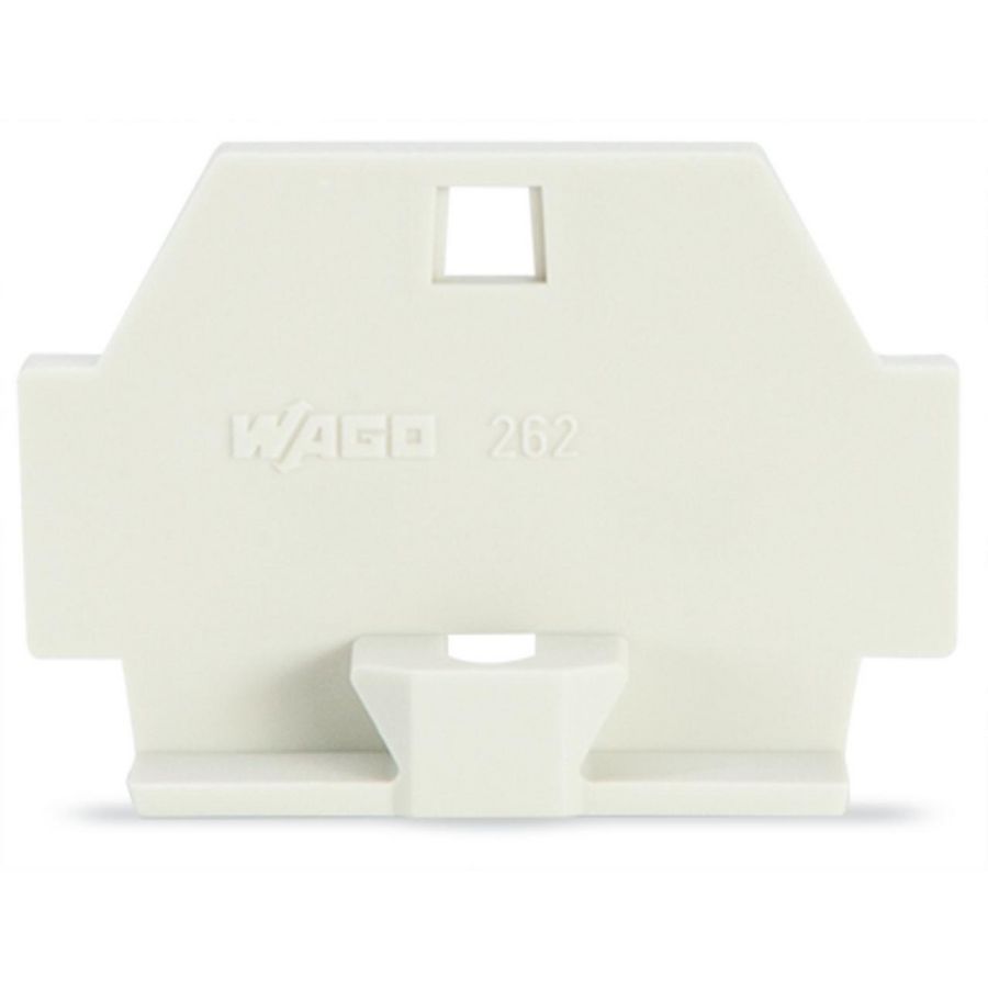 Afsluitplaat met bev.flens li.grijs 262-363 VVE=50