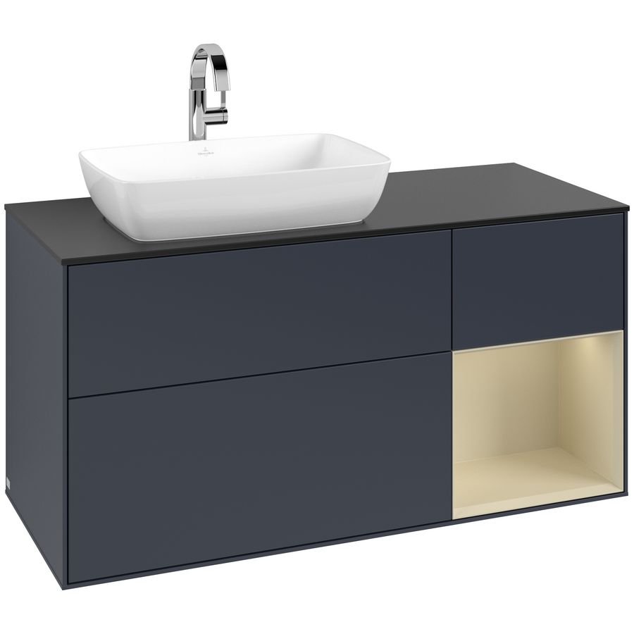 Wastafelonderkast Finion 1200x603x501mm Mid.Blue Matt Lacquer G812HJHG