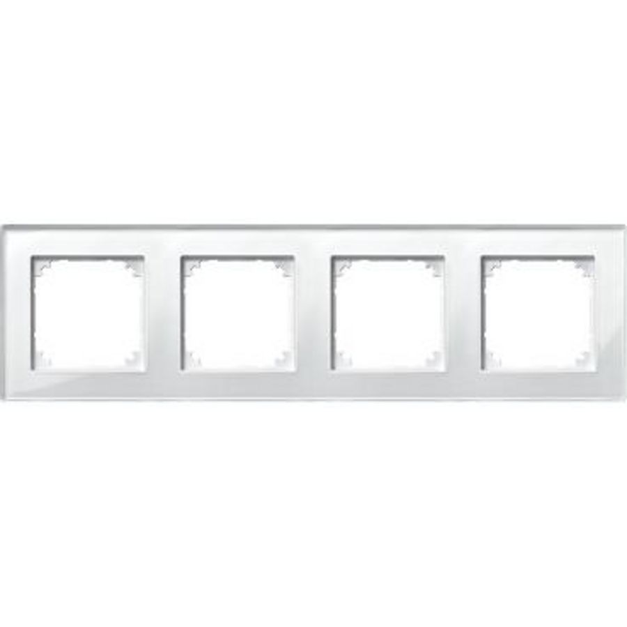 Afdekraam M-Elegance 4-voudig Glas Briljantwit Systeem M