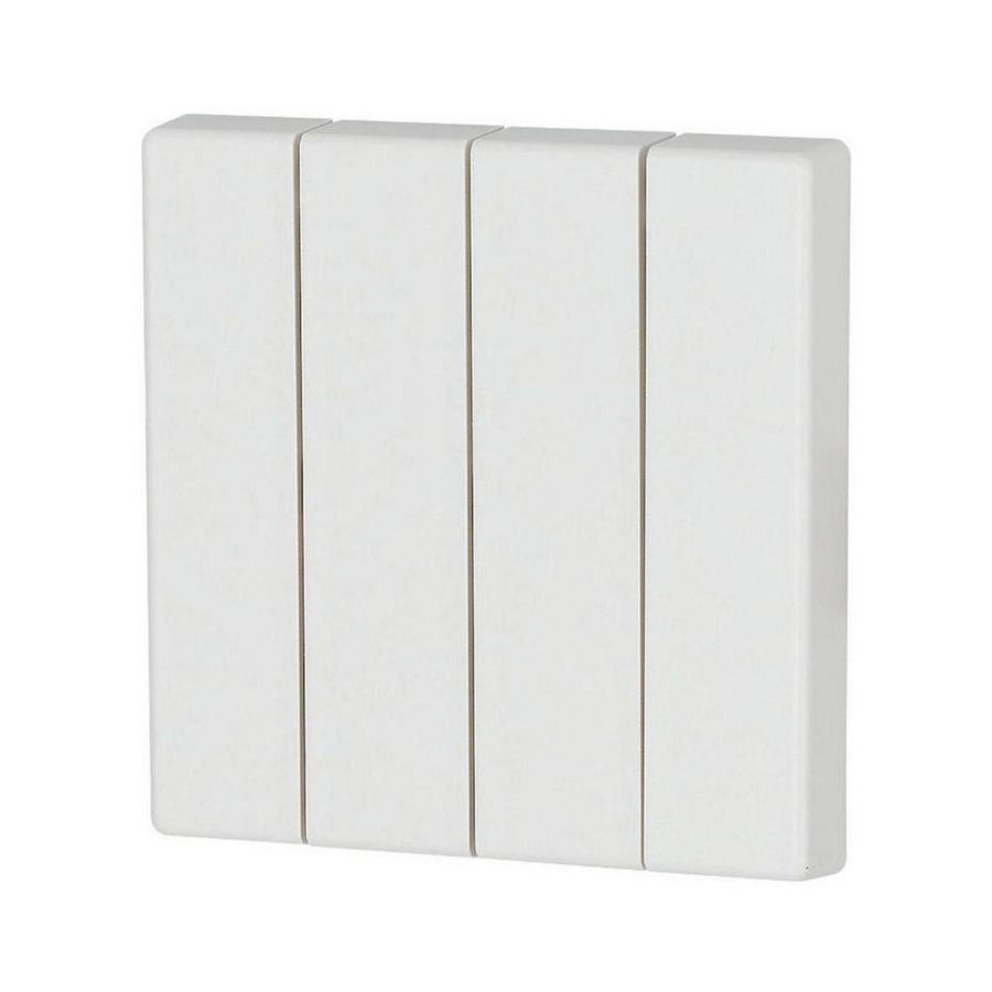 Schakelwip 4-voudig mat zonder LED wit VVE=10