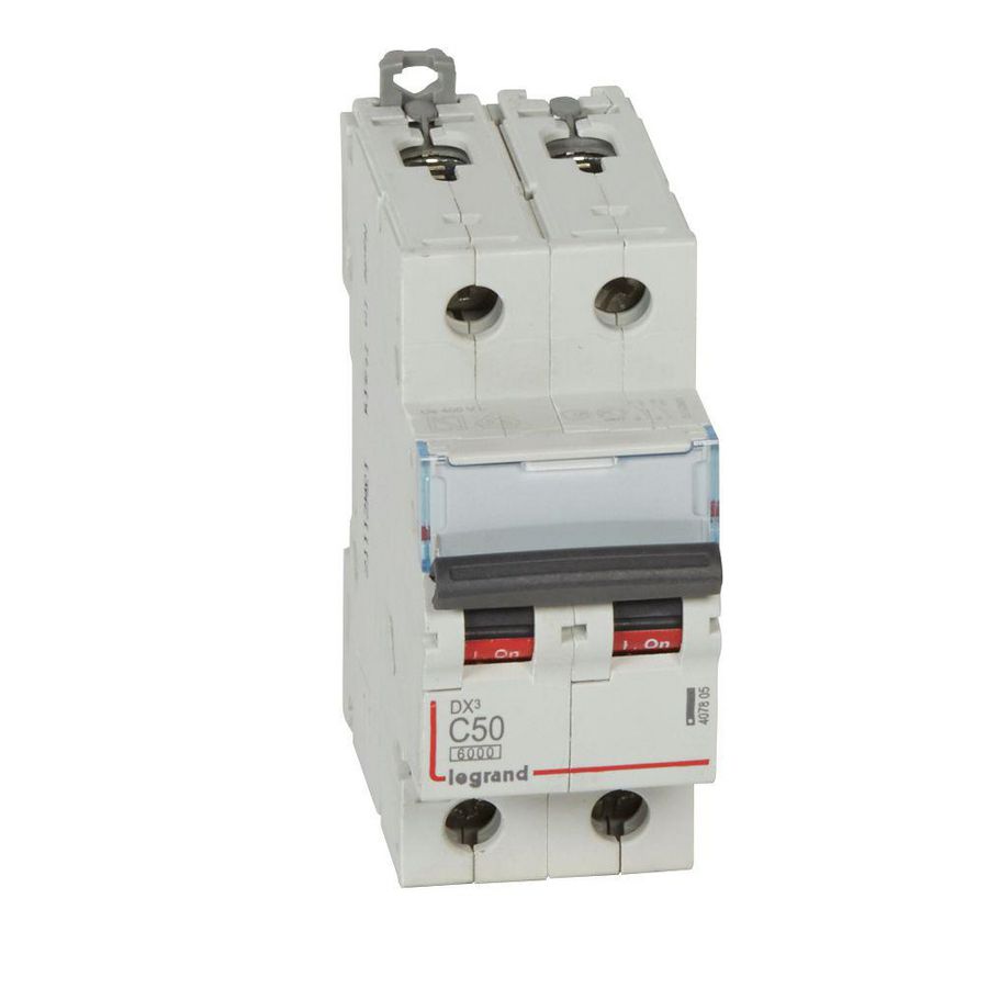 Installatieautomaat DX³ 6000A/10kA 2-polig C-karakteristiek 50A