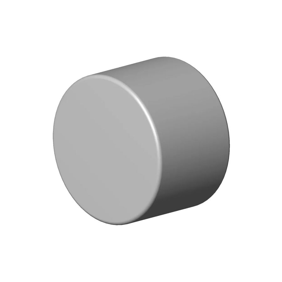 Trek aan de knop 30x20mm Champagne gebors. (22kt Goud)