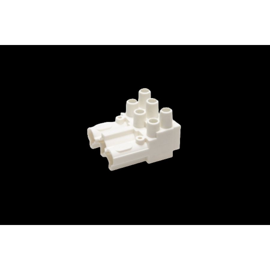 Steker 3-polig female wit (AC166-A BUD/ 3 w) VVE=200