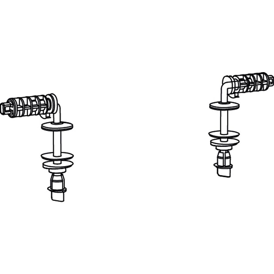 Scharnierpaar tbv WC-zitting 006031 006071 RVS