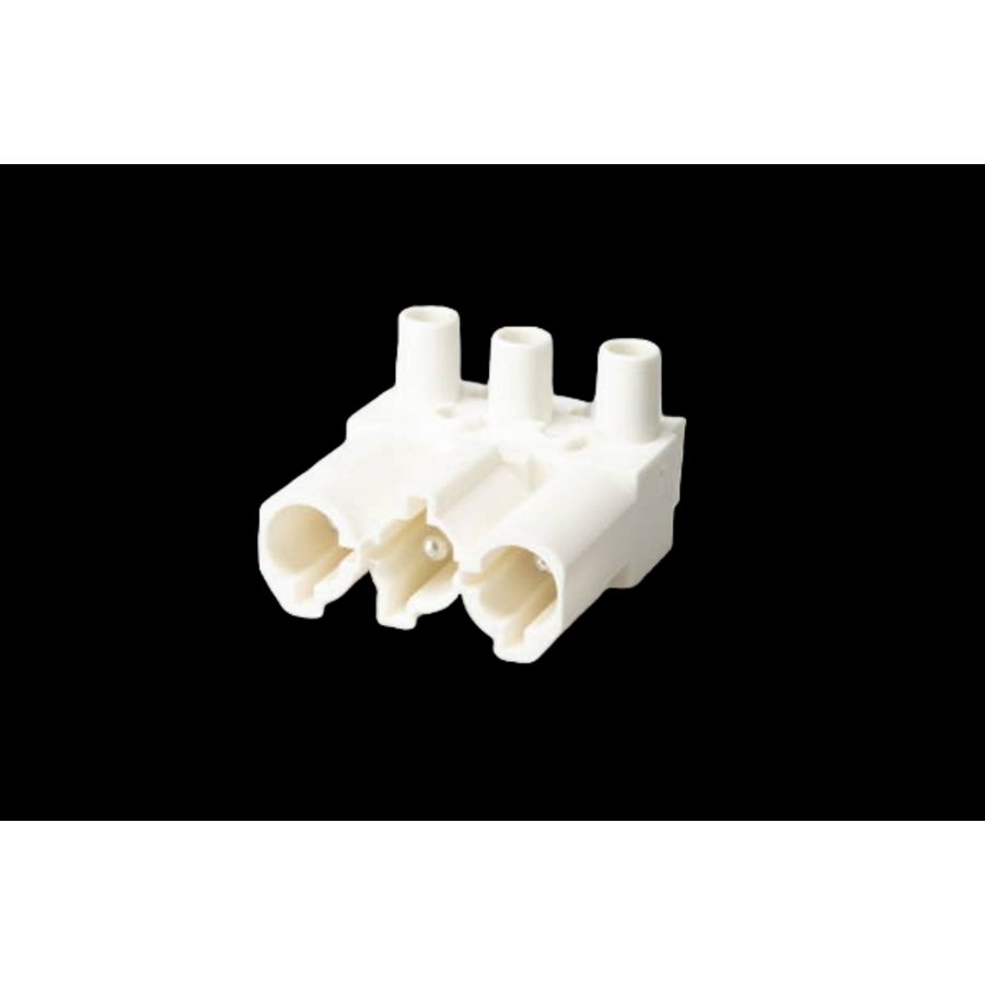 Steker 3-polig male wit (AC166 GST/ 3 w) VVE=200