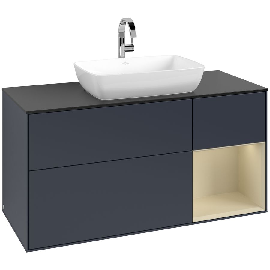 Wastafelonderkast Finion 1200x603x501mm Mid.Blue Matt Lacquer G832HJHG