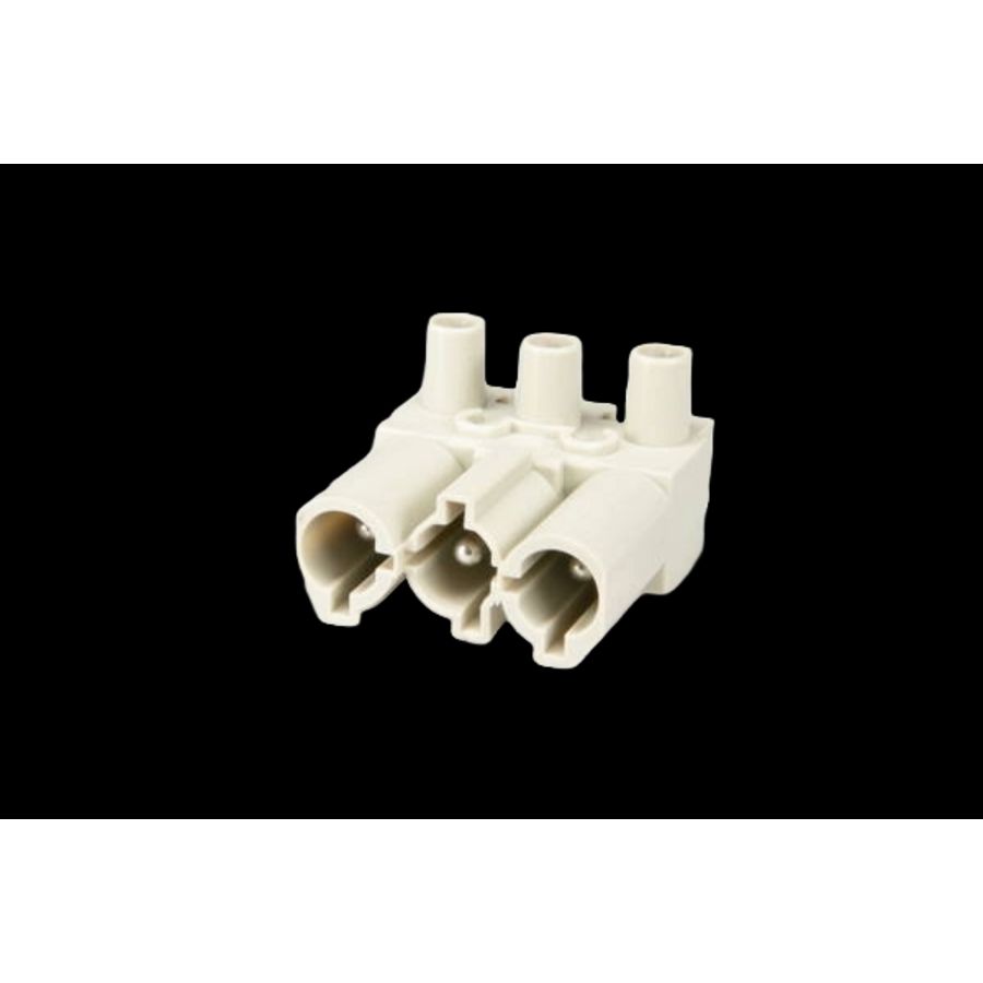 Steker 3-polig male grijs (AC166 GST/ 3 gr) VVE=200