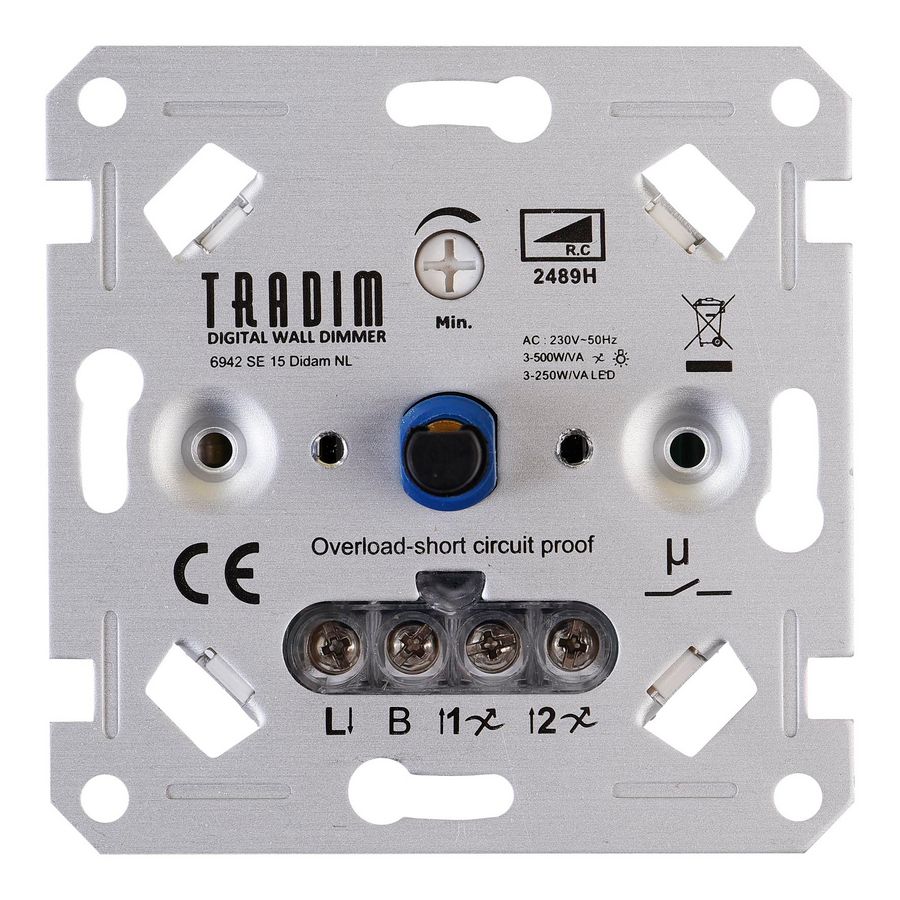 Muurdimmer Digitale LED Tradim 2489H 3-500W