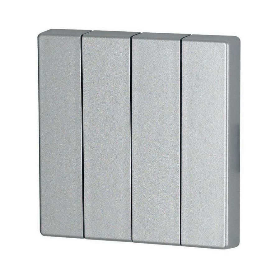 Schakelwip 4-voudig, mat zonder LED, zilver Eaton