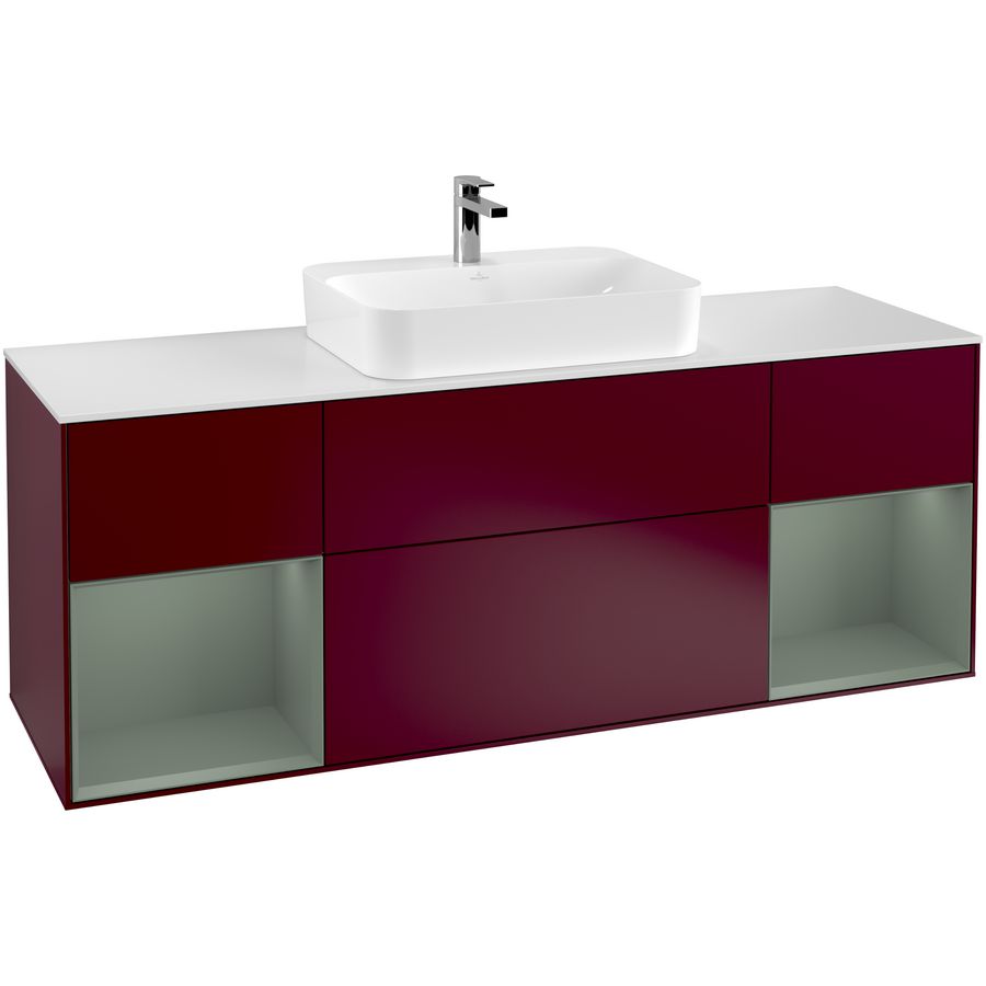 Wastafelonderkast Finion 1600x603x501mm Peony Matt Lacquer G451GMHB