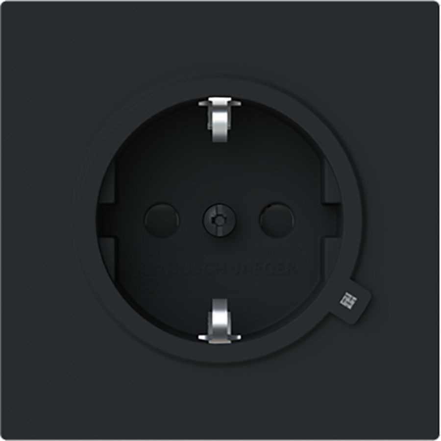 Wandcontactdoos randaarde cpl LED inb art-matzwart Safety+ (20 EUCBL-45M)