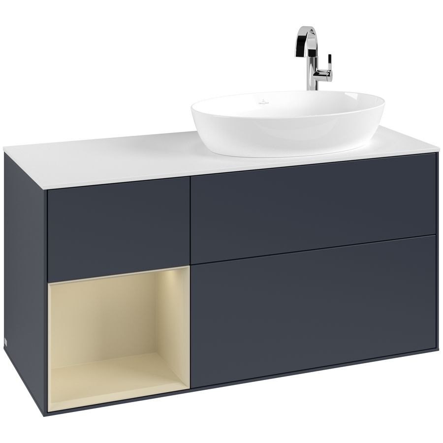 Wastafelonderkast Finion 1200x603x501mm Mid.Blue Matt Lacquer G921HJHG