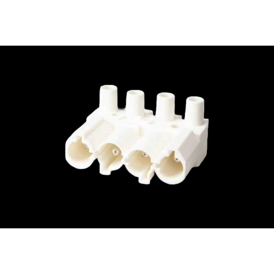 Steker 4-polig male wit (AC166 GST/ 4 w) VVE=10
