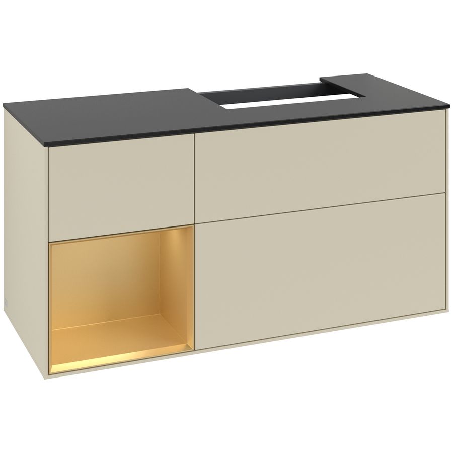 Wastafelonderkast Finion 1200x603x501mm S.Grey Matt Lacquer G142HFHJ