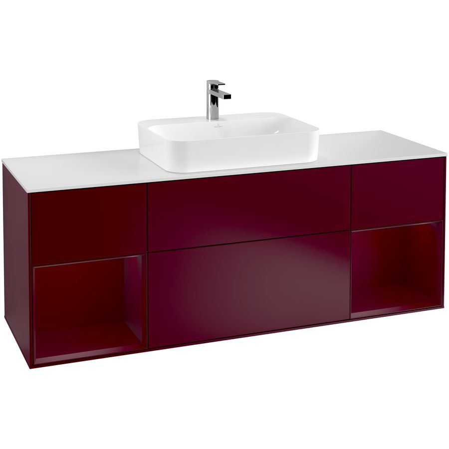 Wastafelonderkast Finion 1600x603x501mm Peony Matt Lacquer G451HBHB