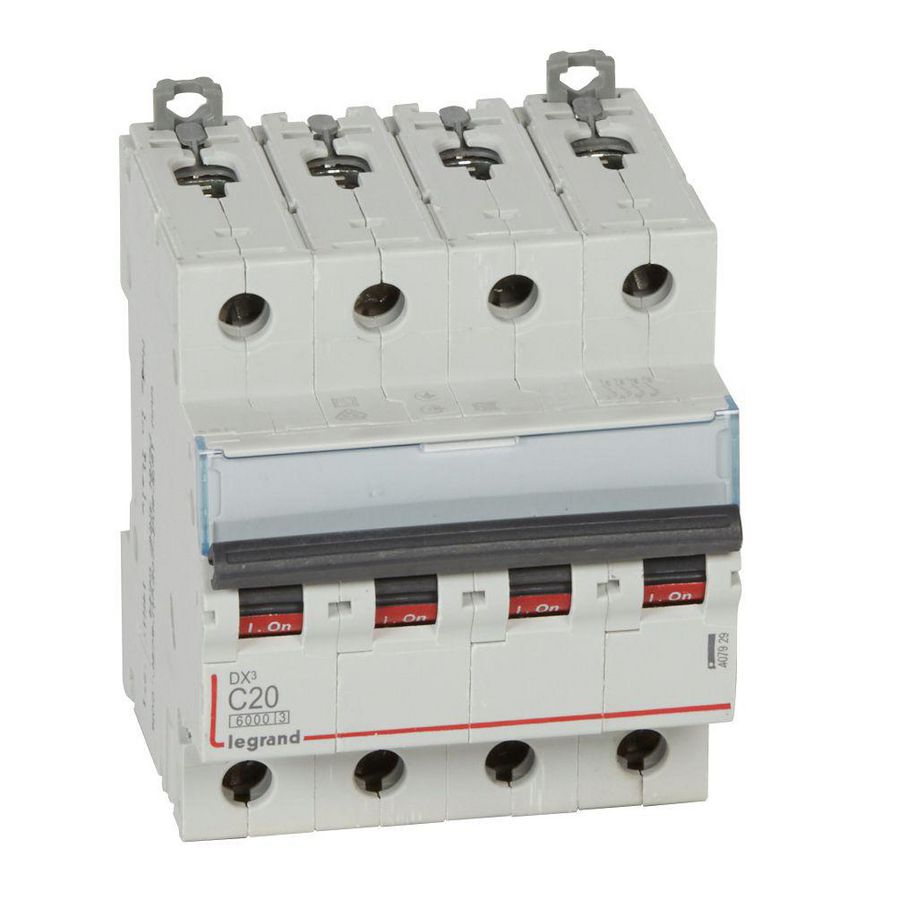 Installatieautomaat DX³ 6000A/10kA 4-polig C-karakteristiek 20A