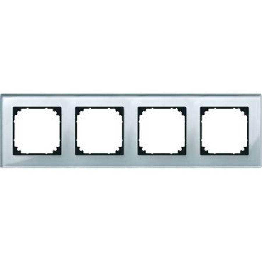 Afdekraam M-Elegance 4-voudig Glas Diamantzilver Systeem M