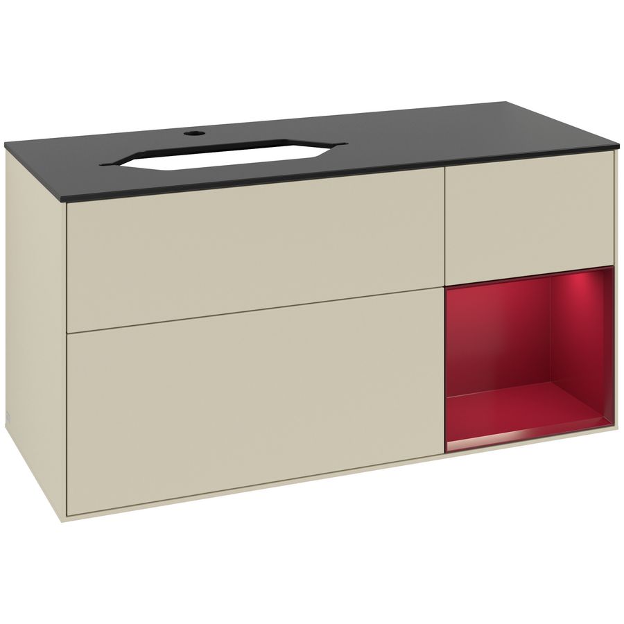 Wastafelonderkast Finion 1200x603x501mm S.Grey Matt Lacquer G282HBHJ