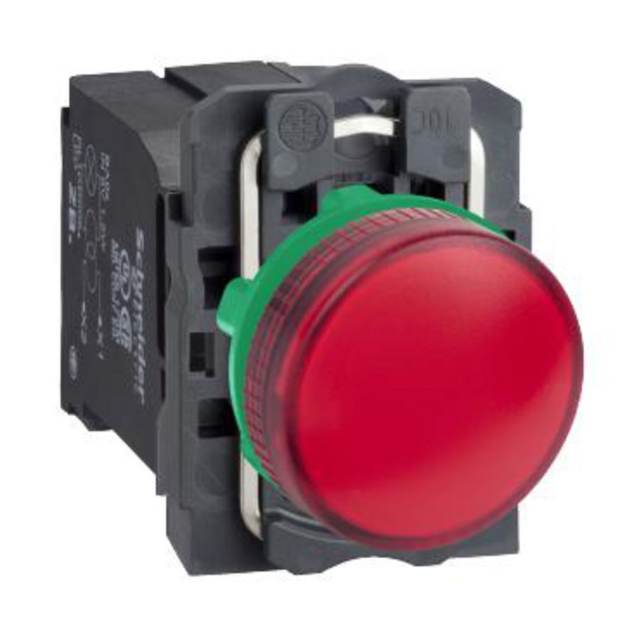 Signaallamp Rond 22mm IP65 BA9S 230V Klemmen Rood