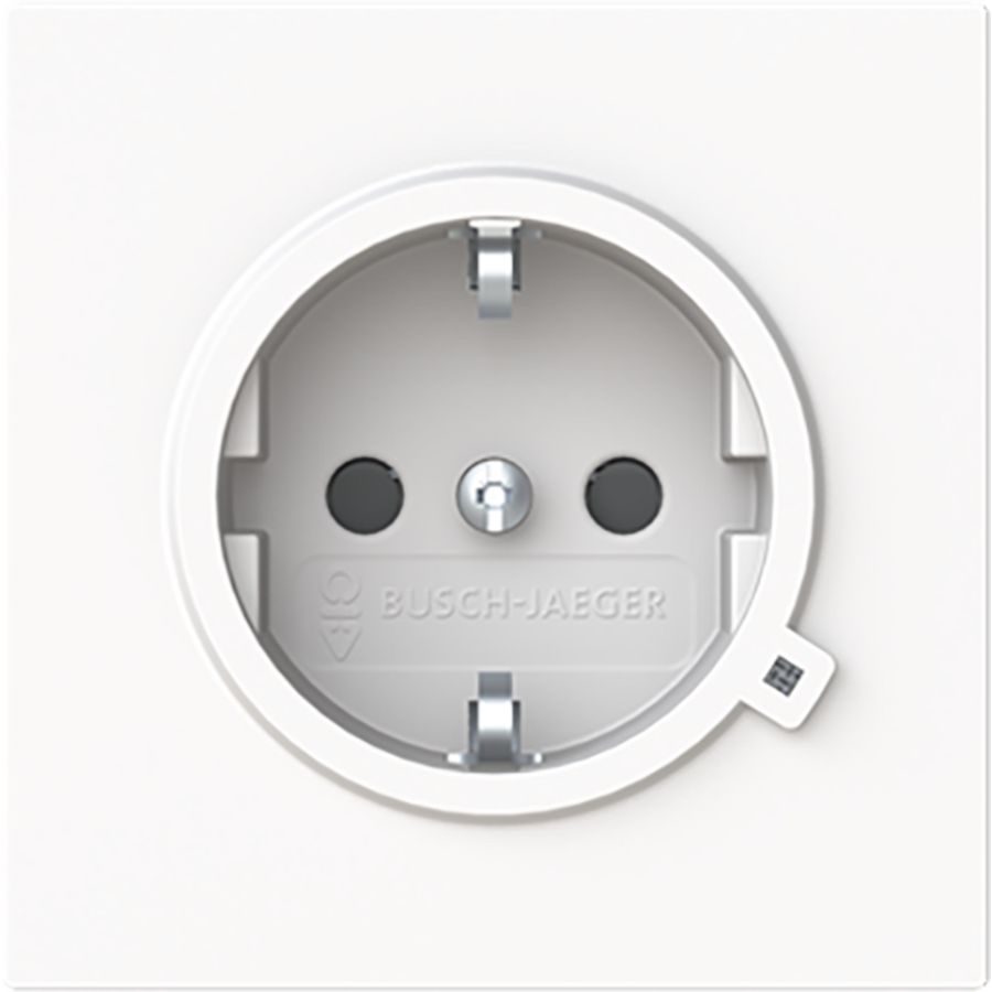 Wandcontactdoos randaarde cpl LED inb art-matwit Safety+ (20 EUCBL-44M)