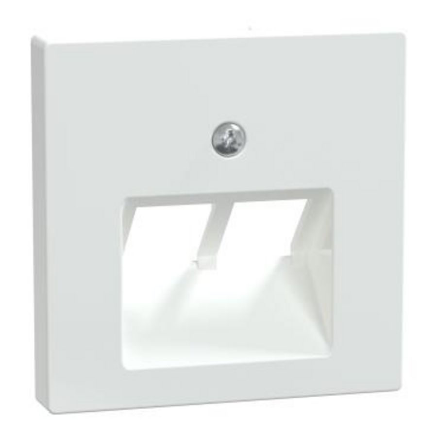Systeem M CENTRAALPLAAT rj45 2-voudig ACTIEF WIT schuin