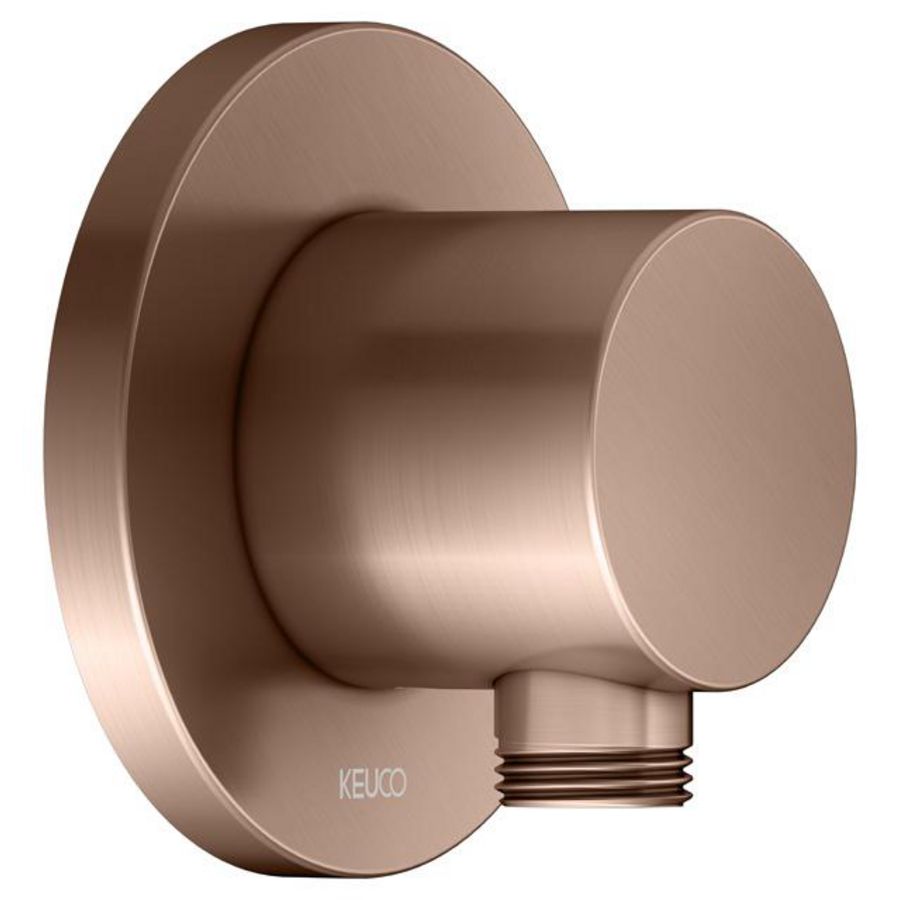 Slangaansl./DN 15 rond m/ terugstroombeveiliging roodgoud g