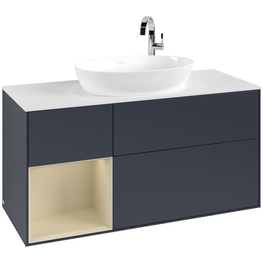 Wastafelonderkast Finion 1200x603x501mm Mid.Blue Matt Lacquer G941HJHG