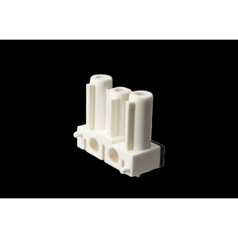 Steker 3-polig female wit (AC166 GBULV/ 3 w) VVE=500