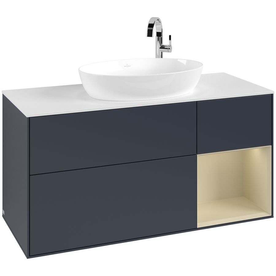 Wastafelonderkast Finion 1200x603x501mm Mid.Blue Matt Lacquer G951HJHG