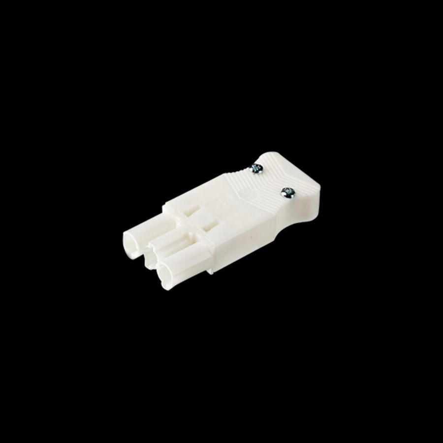 Steker vlak 3-polig 2,5mm² male wit (AC166 GSTF/ 325 w) VVE=10