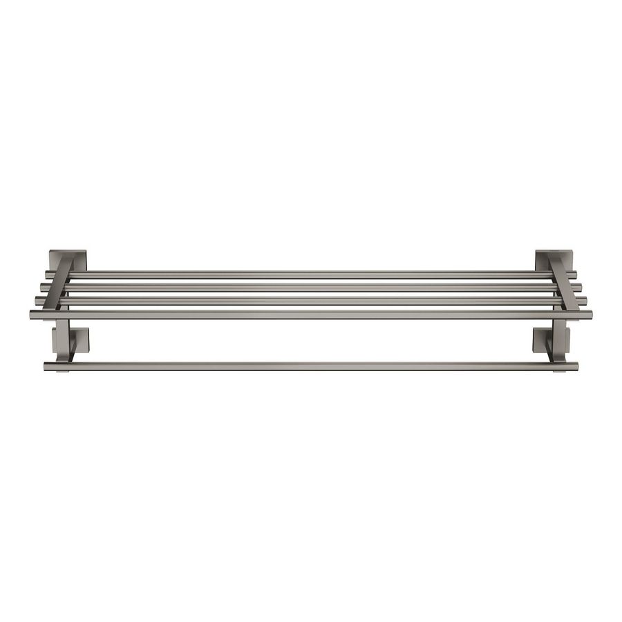 Essentials cube handdoekhouder 2 armig 40512AL1 hard graphite geborsteld (mat donker grijs)