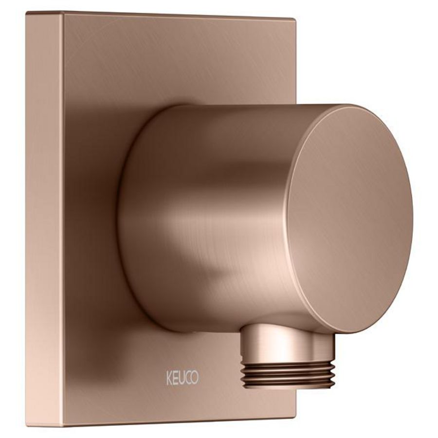 Slangaansl/DN 15/vierkant m/terugstroombeveiliging roodgoud