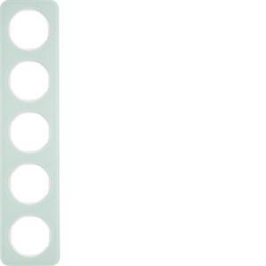 Afdekraam 5-v berker R.1 Glas polarwit